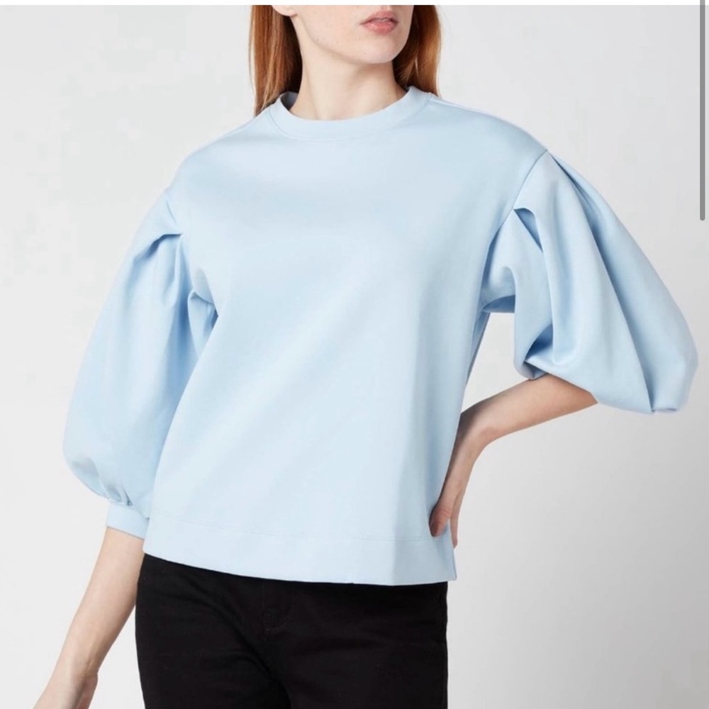 Ted Baker London Light Blue Puff Sleeve Top